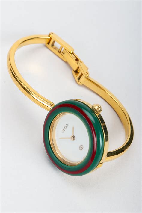 gucci vintage bangle watch|vintage Gucci bangle bezel watch.